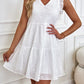 Summer Fashion Women's Mini Dress Casual White Sleeveless High Waist Beach Cotton Short Dress