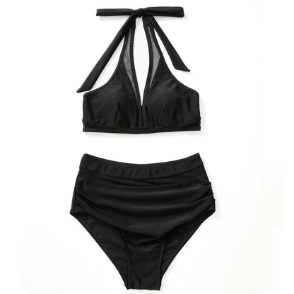High Waist Push Up Swimsuit Women Black Beachwear Swimwear Adjustable Bathing Suit Bikini Set The Clothing Company Sydney