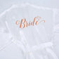 Champagne bathrobe bride bridal party sister team shower sleepwear bridesmaid wedding short robes