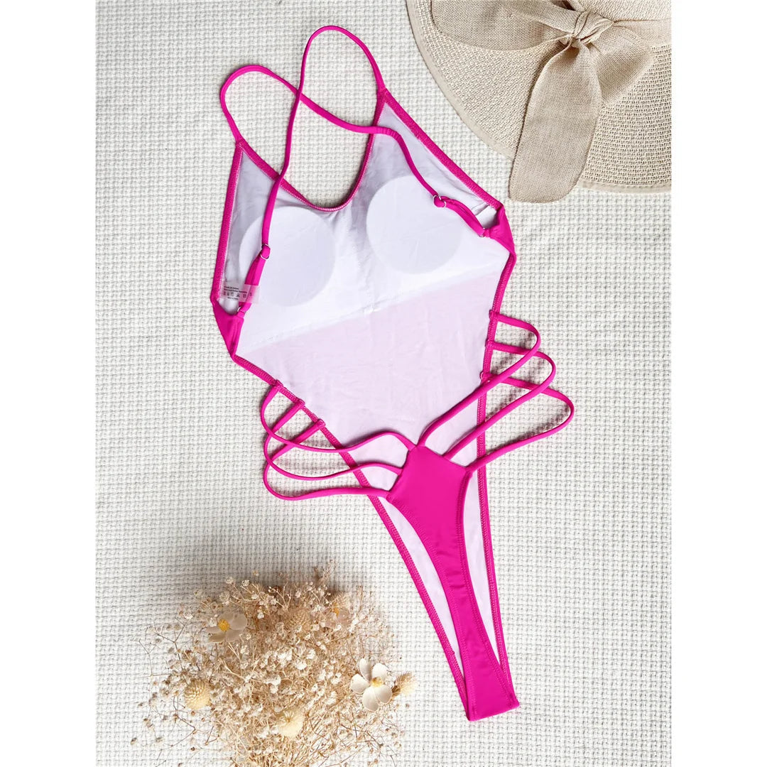 Extreme Mini Micro Thong Strap Swimwear One Piece Swimsuit Backless Monokini Bather Bathing Suit The Clothing Company Sydney