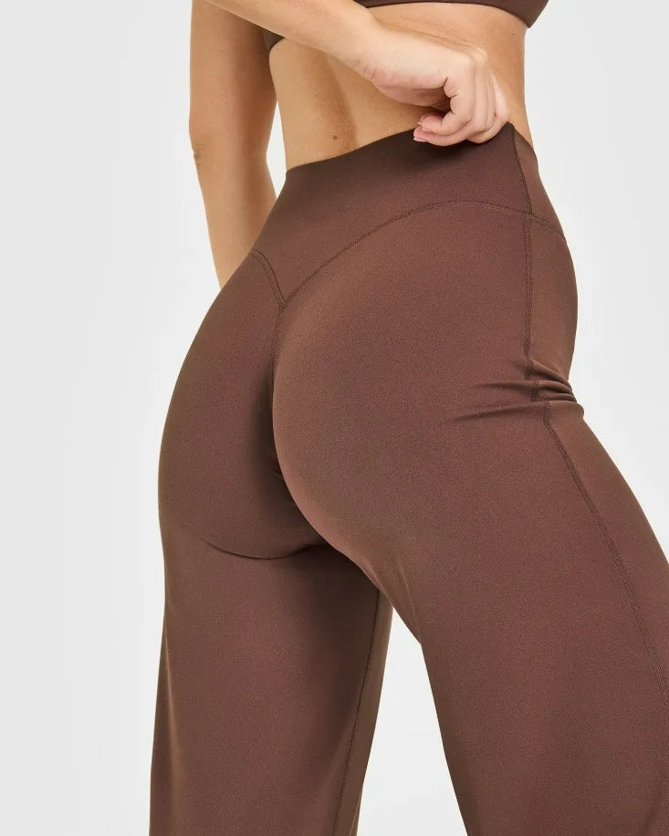 Straight Leg Bottoms Women's Mid-Waist Yoga Pants GYM Leggings Pilates Running Sports Trousers The Clothing Company Sydney