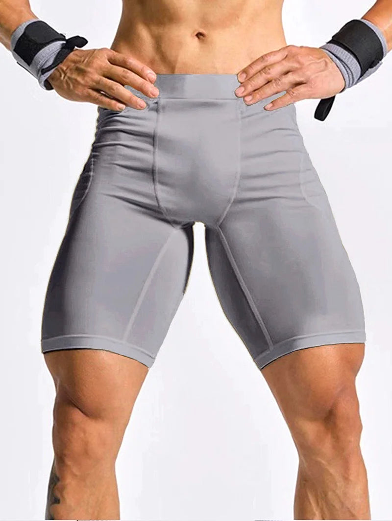 Men's Bodybuilding Shorts Gym Running Leggings Male Joggings Elastic Compressions Sweatpant Football Basketball Tights Shorts