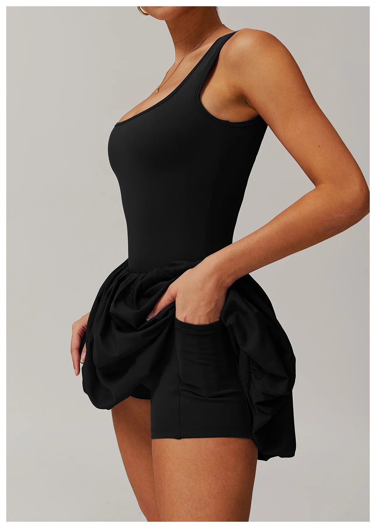 Two-piece Sports Dress Women's Anti Glare Yoga Jumpsuit Outdoor Running Fitness Tennis Skirt Workout Rompers Yoga Set