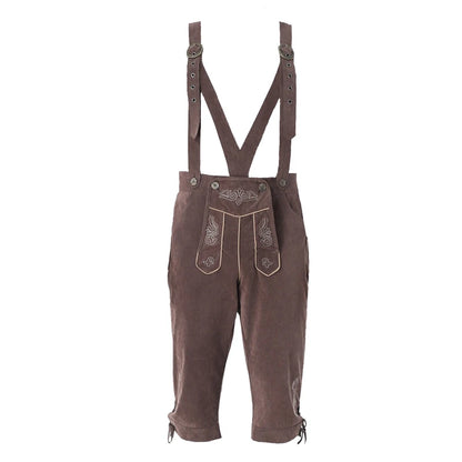 Men's Carnival Munich Oktoberfest Costume Faux Leather Pants Waiter Cosplay Fancy Party Dress