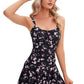 Women's Plus-Size Flower Printing Shaping Body One Piece Swim Dresses Swimsuit The Clothing Company Sydney