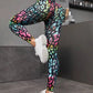 Women's 3D Print Tie Dye Sports Seamless High Waist Fitness Push Up Leggings Gym Clothing Workout Tights Pants