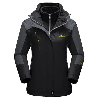 3 in 1 Winter Fleece Womens Waterproof Ski Snowboard Jackets Work Rain Coat Outdoor Windbreaker Parka