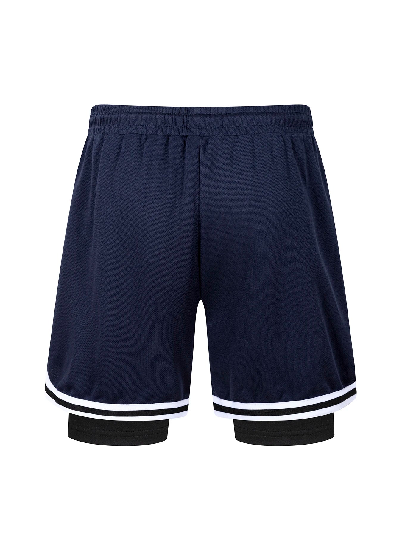 2 in 1 Summer Men's Sports Elastic Waist Basketball Training Shorts Fitness Running Breathable Quick Dry Sportswear Bottoms