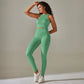 2 Piece Nylon Tracksuits Women's Yoga Set Sports Suit Sports Vest Gym Leggings Suit Seamless Workout Clothes Gymwear