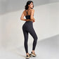 2 Piece Yoga Gym Running Leggings Crop Top Matching Outfit Set