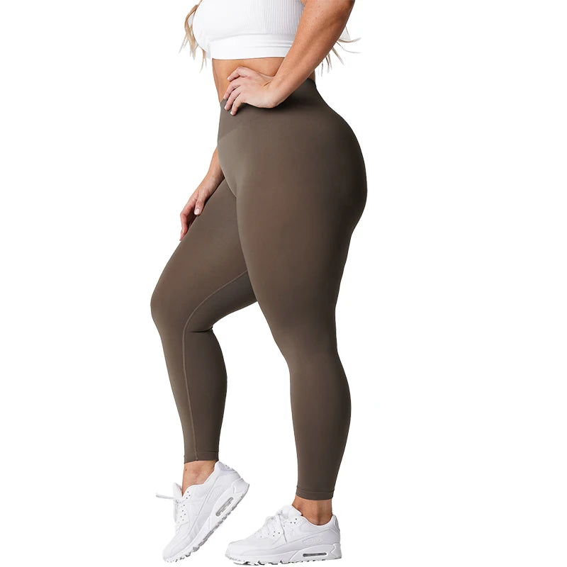 Seamless Womens Soft Workout Tights Fitness Outfits Yoga Pants High Waisted Gym Wear Spandex Leggings