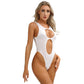 One Piece Womens Bodysuit High Cut Tight Monokini Summer Swimsuit Party Romper Swimwear