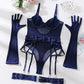 Tight Fitting Lace Bodysuit With Gloves Garter Night Club Outfit Mesh Top Lingerie Set The Clothing Company Sydney