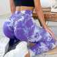 Hip Lifting Seamless Fitness Gym Leggings Tie-Dye Yoga Pants Women's Exercise Tights High Waist Workout Pants The Clothing Company Sydney