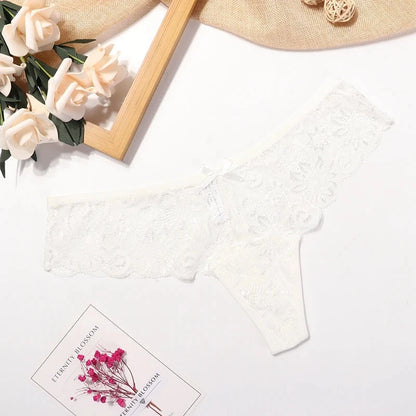 Lace Thong Women Low Waist Panties Transparent Underwear Hollow Out Female Lingerie Elasticity Comfortable Underpants The Clothing Company Sydney