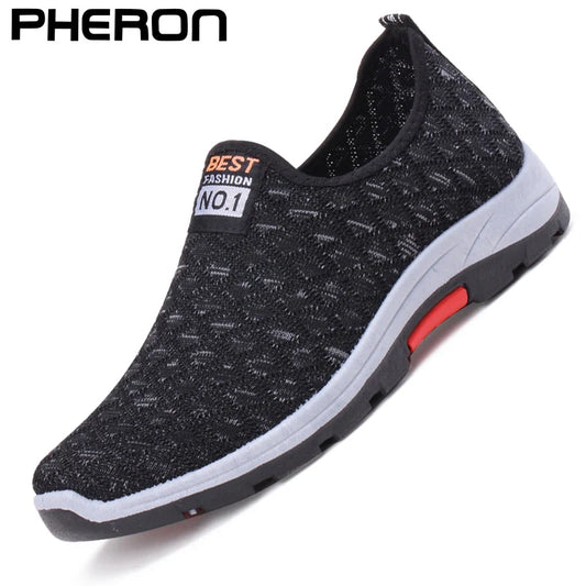 Summer Mesh Casual Shoes Breathable Slip on Mens Loafers Lightweight Sneakers Non-slip Walking Shoes The Clothing Company Sydney