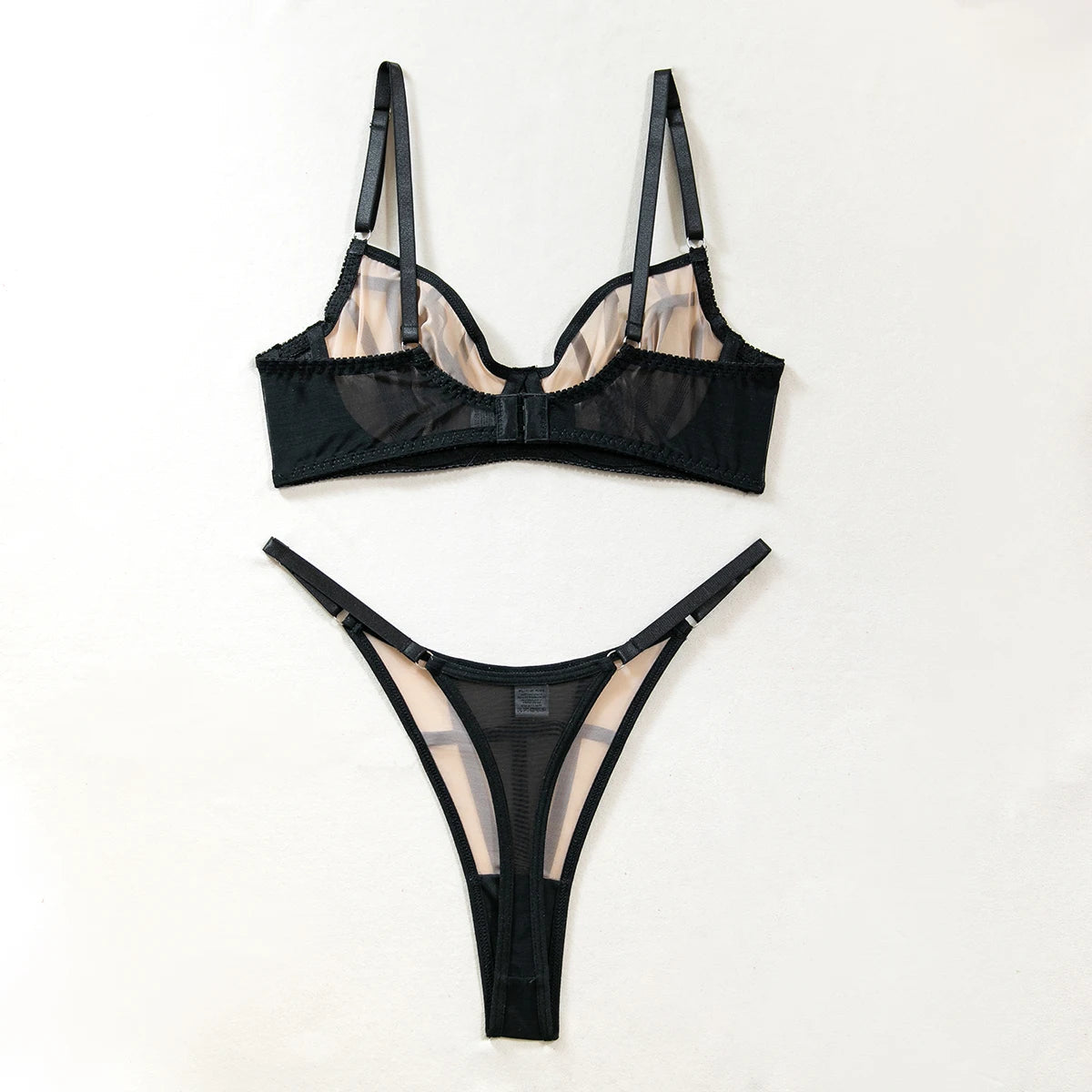 Irregular Plaid Lingerie 2 Piece Sets Mesh Patchwork See Through Bras And Thongs Suits Intimate Outfit The Clothing Company Sydney
