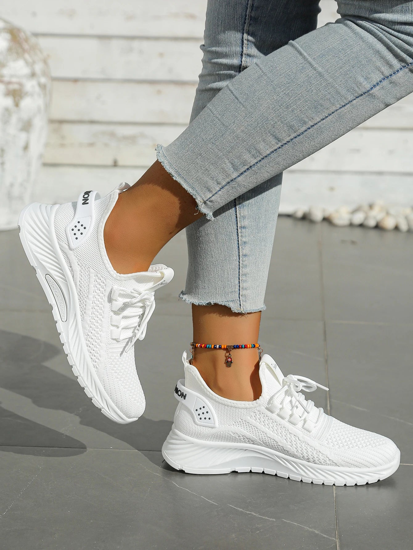 Women's Fall Casual Sneakers – Fly Weave, Lace-Up The Clothing Company Sydney