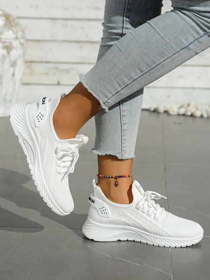 Women's Fall Casual Sneakers – Fly Weave, Lace-Up The Clothing Company Sydney