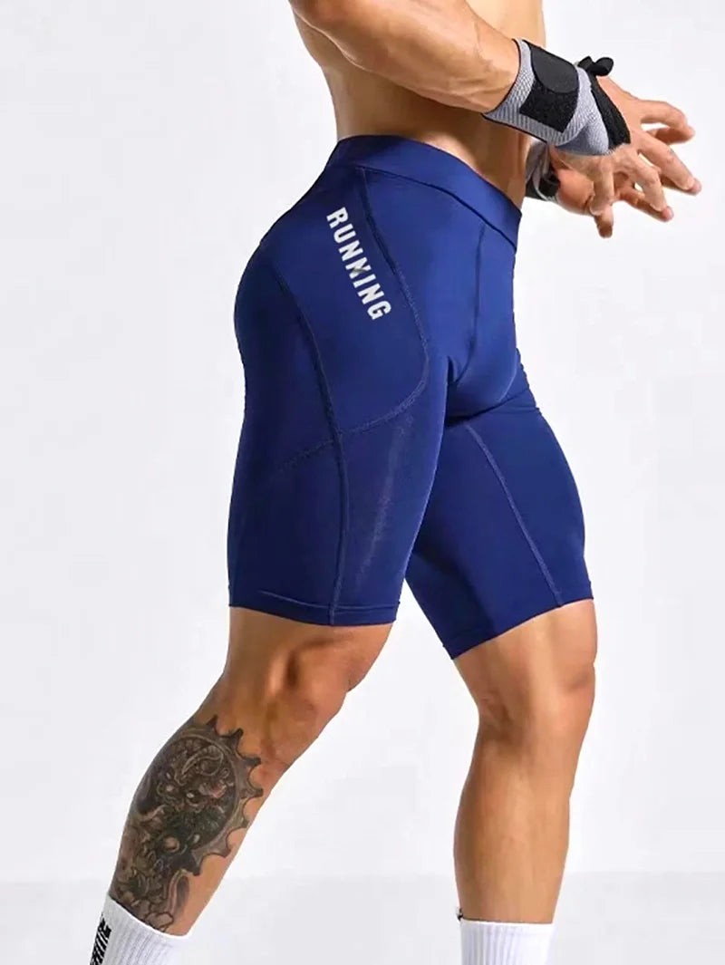 Men's Bodybuilding Shorts Gym Running Leggings Male Joggings Elastic Compressions Sweatpant Football Basketball Tights Shorts