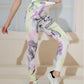 Women's 3D Print Tie Dye Sports Seamless High Waist Fitness Push Up Leggings Gym Clothing Workout Tights Pants