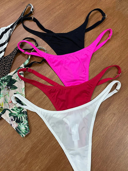 Ice Slik Low Waist G String Printed Womens Panties Sexy Briefs Thong T-back Underwear Female Lingerie The Clothing Company Sydney