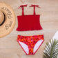 2 Piece Kids Swimwear Swimsuit Print Girls Kid Bikini Set 5-14 Years Children Bandage Swimming Suit Beachwear The Clothing Company Sydney