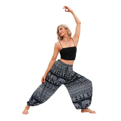 Boho Yoga Pants Women Hippie Harem Printed Dye High Waist Beach Wear The Clothing Company Sydney
