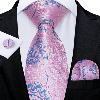 Luxury Purple Paisley Silk Tie Set for Men – 8cm Gift Set The Clothing Company Sydney