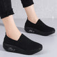 Summer Women's Fashion Vulcanized Sneakers Platform Solid Colour Flat Ladies Shoes Casual Breathable Wedges Ladies Walking Sneakers The Clothing Company Sydney