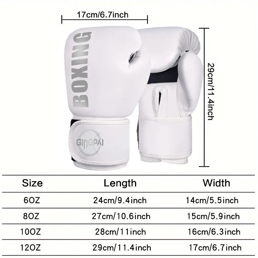 Boxing gloves for kids and adults in black and red, suitable for Muay Thai, MMA training, and sandbag practice