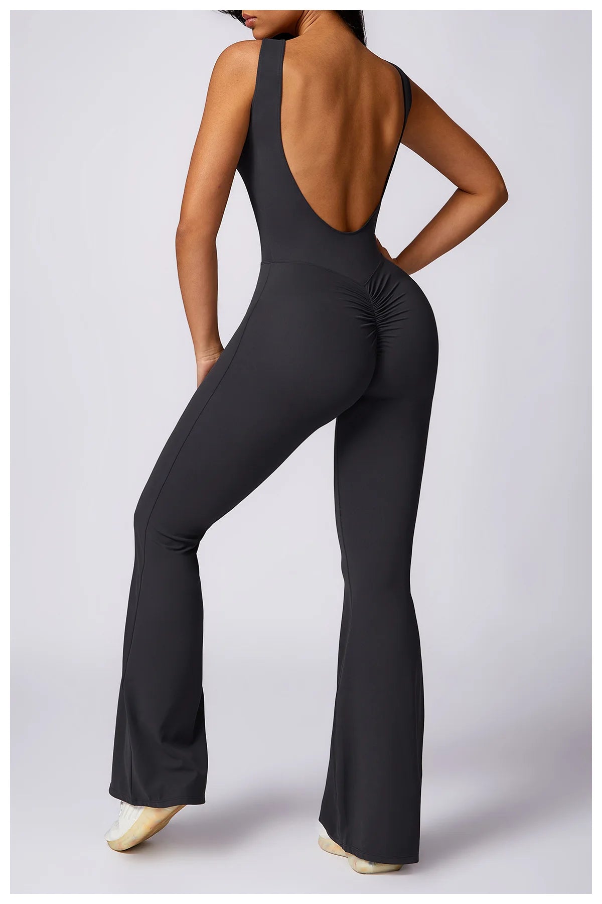 Women's V Back Jumpsuit Gym Set Sports Jumpsuit Training Yoga Suit Fitness Rompers Stretch Workout Bodysuits Sportswear