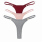 3 Pack Set Women's Panties Cotton Thongs Low Rise G String Solid Color Seamless Female Underpants Lingerie Underwear The Clothing Company Sydney