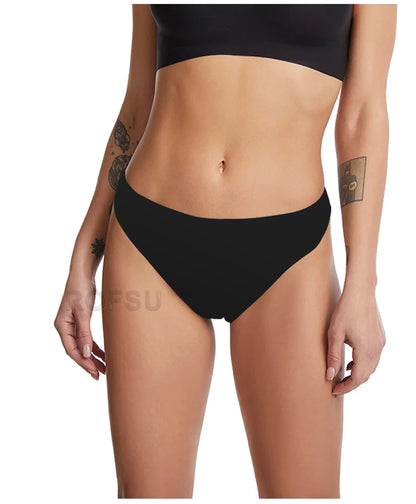 5 Pack Plus Size Seamless Thong Menstrual Panties Absorbency Period Underwear Leak Proof G-String Pants