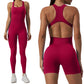 Women's Sleeveless Seamless Yoga Jumpsuits Workout Ribbed Playsuit Outfit Fitness Sportswear Activewear The Clothing Company Sydney