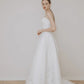 Strapless Elegant A-line Sleeveless Classic Lace Up Small Train Wedding Dress