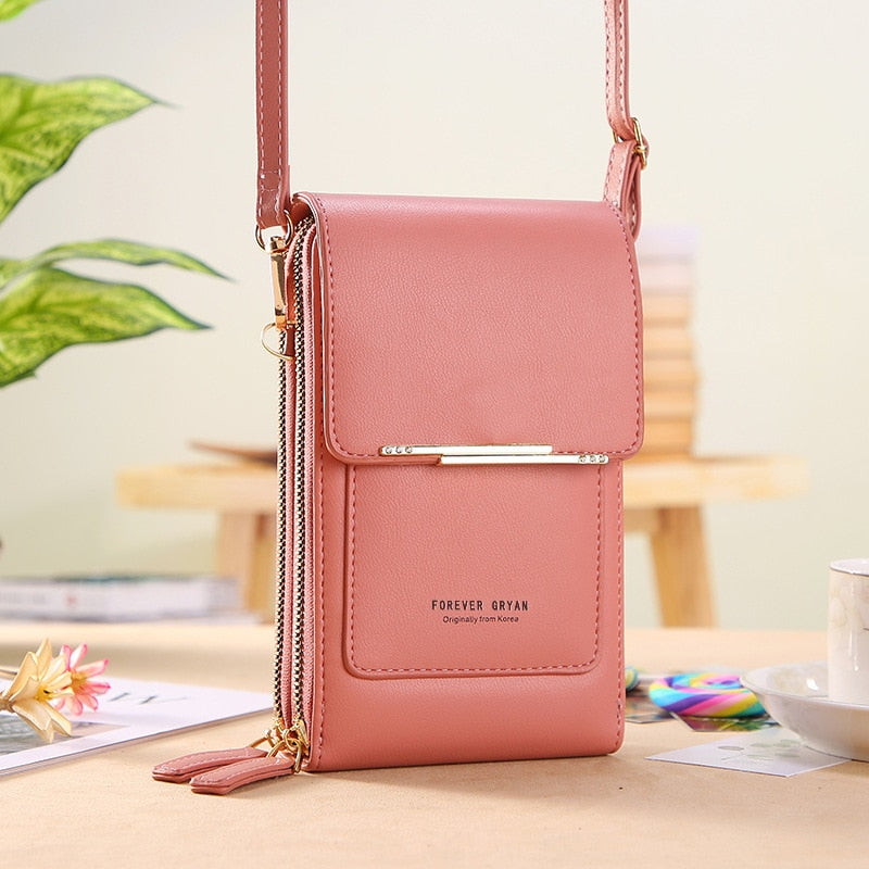 Ladies Handbags Female Pu Leather Shoulder Bags Touch Screen Phone Purse Crossbody Bag Large Capacity Hand Bag The Clothing Company Sydney