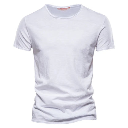 100% Cotton Men's T-shirt Casual Soft Fitness Summer T-shirts O-Neck Short Sleeve Top