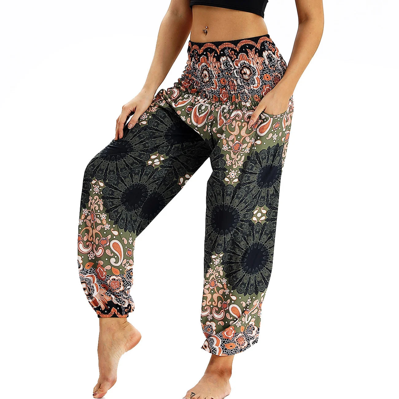 Women's Harem Pants Bohemian Yoga Pants Flowy Trouser Yoga Boho Hippie Clothing Pilates Pants with Pocket The Clothing Company Sydney