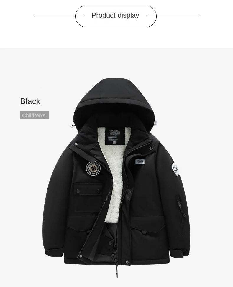 2 Piece Winter Children's skiing suit windproof Jacket and Pants waterproof thick coat for warm Snow Ski Set