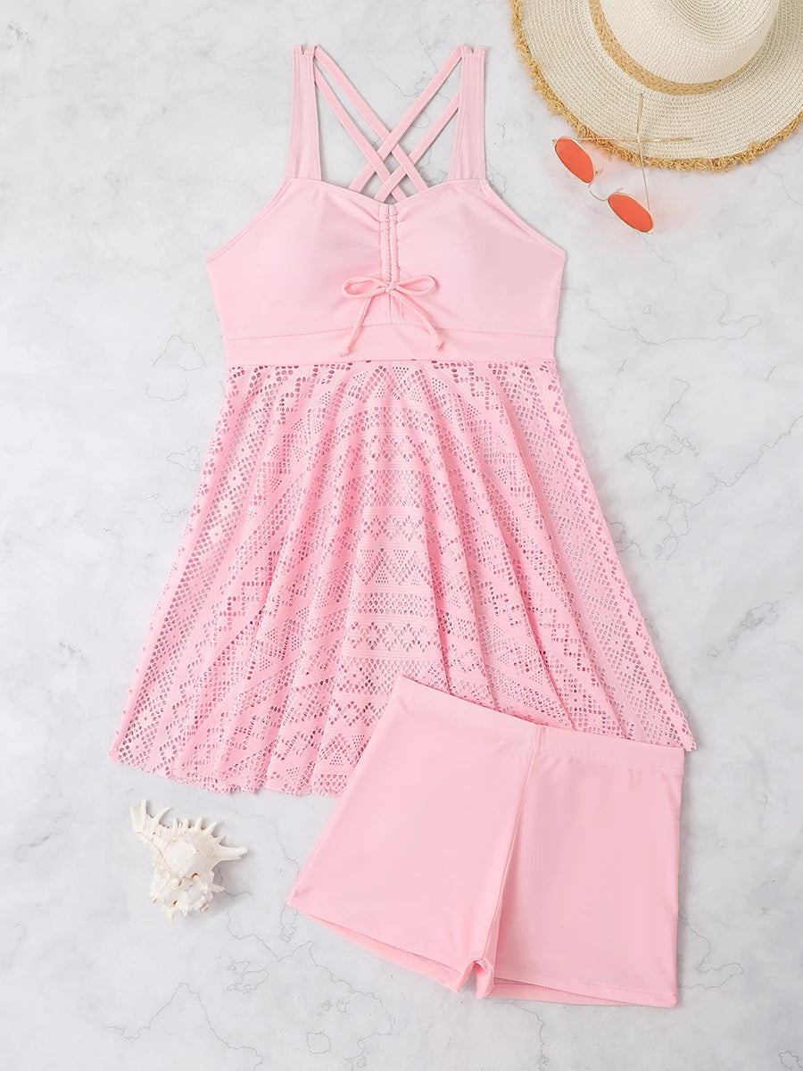 2 Piece Tankini & Beach Skirt Swimsuit Swimwear Bathers Bathing Swimming Suit Summer Beachwear