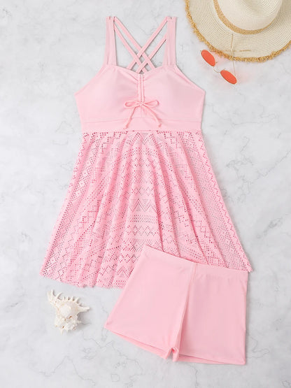 2 Piece Tankini & Beach Skirt Swimsuit Swimwear Bathers Bathing Swimming Suit Summer Beachwear