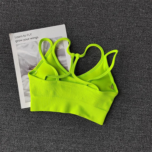 Women's Breathable Sports Bra Fitness Tops Gym Crop Top Brassiere Push Up Sport Bras Gym Workout Top Seamless Yoga Bra The Clothing Company Sydney