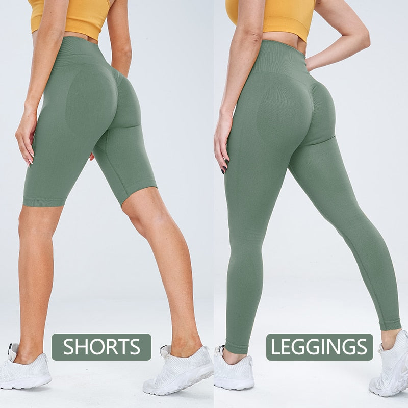 NORMOV Seamless Sports Pants for Women Push Up Yoga Pants High