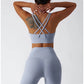 Women's Sports Set Yoga Clothing Gym High Waist Running Pants Sport Bra Suit for Fitness Sportswear Workout 2 Piece Matching Set The Clothing Company Sydney