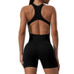 Women's Sleeveless Seamless Yoga Jumpsuits Workout Ribbed Playsuit Outfit Fitness Sportswear Activewear The Clothing Company Sydney