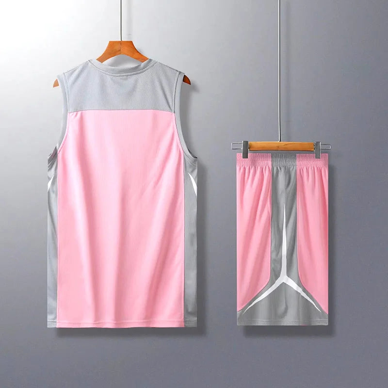 2 Piece Sportswear Basketball Jersey Shorts Set Blank custom Men Women Kids Basketball Uniforms