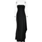 Off Shoulder Elegant High Rise Split Maxi Club Outfits Strapless Evening Gown Dress The Clothing Company Sydney