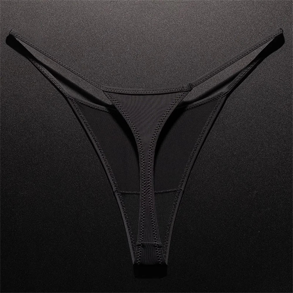 High Slit Leopard Print Thong Ice Silk Seamless Underwear One-piece Fitness Plus Size G-strings The Clothing Company Sydney