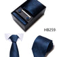 4 Piece Tie Handkerchief Cufflink Set For Men Necktie Holiday Gift Box Blue Gold Suit Accessories Slim Wedding Set The Clothing Company Sydney